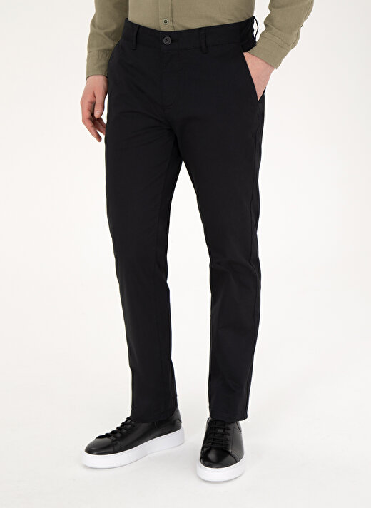 Pierre Cardin Normal Bel Normal Paça Regular Fit Siyah Erkek Pantolon RIVER 1