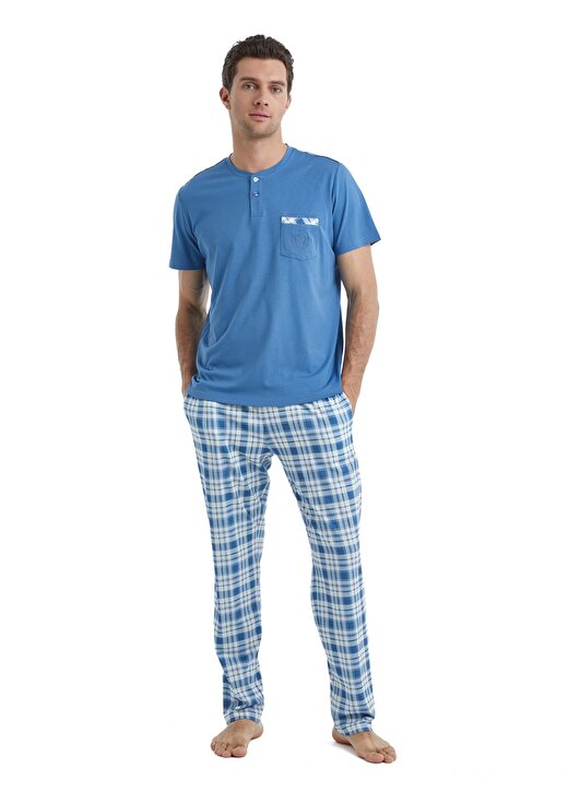 Blackspade Mavi Erkek Pijama Takımı 40521 1