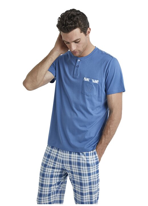 Blackspade Mavi Erkek Pijama Takımı 40521 3