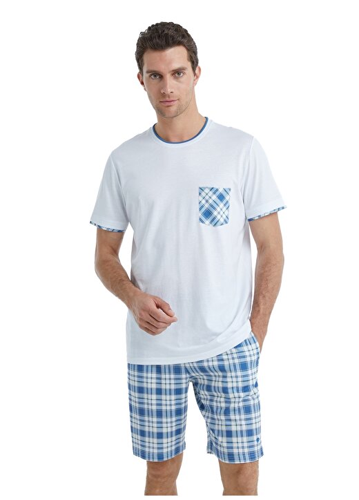 Blackspade Beyaz Erkek Pijama Takımı 40519 3