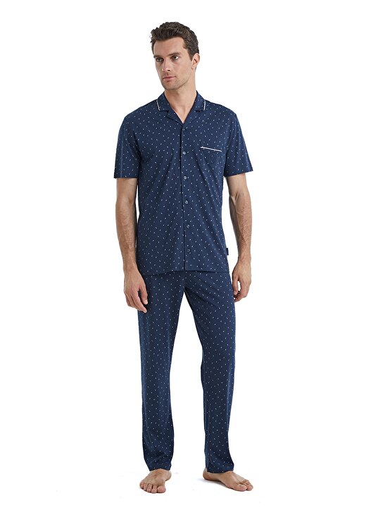 Blackspade Lacivert Melanj Erkek Pijama Takımı 40461 1