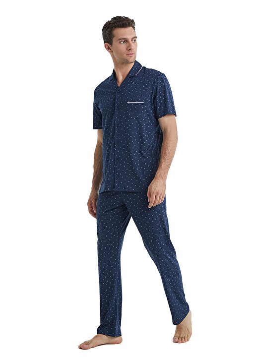 Blackspade Lacivert Melanj Erkek Pijama Takımı 40461 4