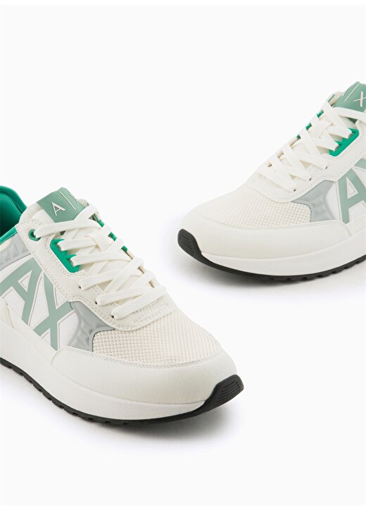 Armani Exchange Ekru - Gri - Yeşil Erkek Sneaker XUX090 4