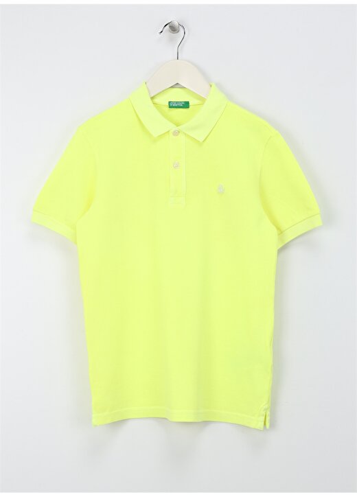 Benetton Neon Sarı Erkek Polo T-Shirt 3089C300R 1