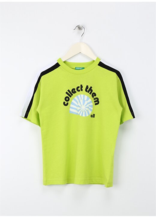 Benetton Neon Yeşil Erkek Çocuk T-Shirt 3I1XC10J0 1