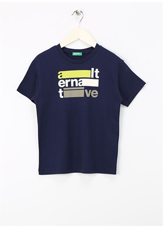 Benetton Lacivert Erkek Çocuk T-Shirt 3I1XC10HE 1