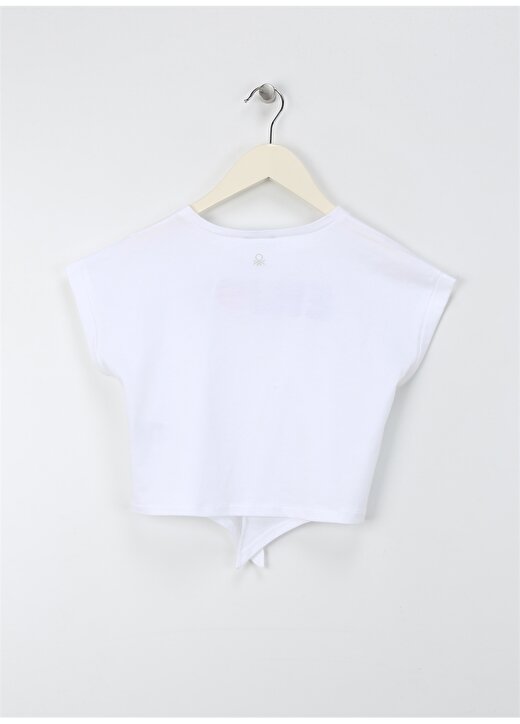 Benetton Beyaz Kız Çocuk T-Shirt 3I1XC10IV 2