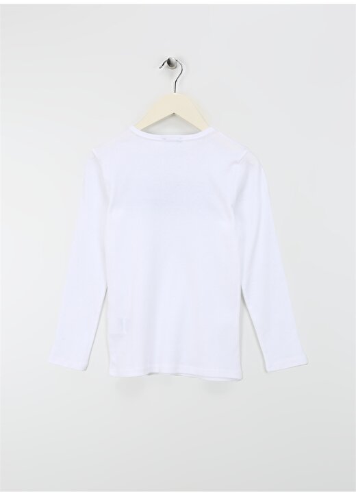 Benetton Beyaz Kız Çocuk T-Shirt 3I9WC10HA 2