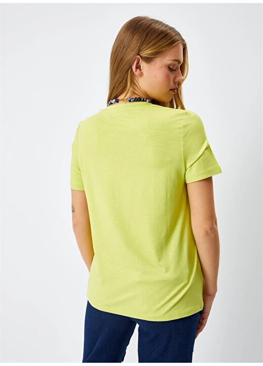 Faik Sönmez V Yaka Limon Kadın T-Shirt U68015 4