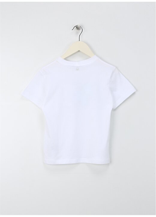 Benetton Beyaz Erkek T-Shirt 3I1XG10ED 2