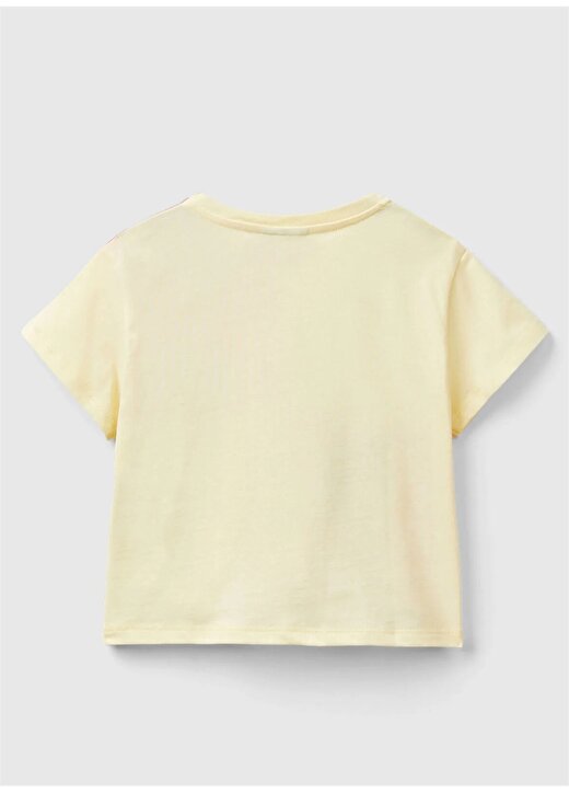 Benetton Sarı Kadın T-Shirt 3096G10EZ 2