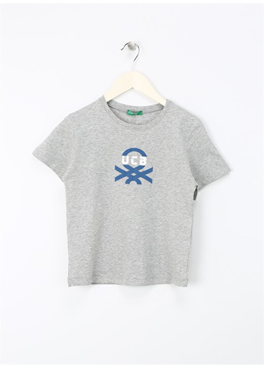 Benetton Gri Melanj Erkek Çocuk T-Shirt 3I1XG10EH 1