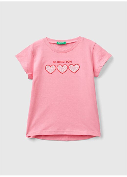 Benetton Pembe Kız Çocuk T-Shirt 3I1XG10ER 1