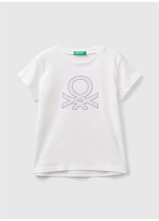 Benetton Beyaz Kız Çocuk T-Shirt 3I1XG10ER 1