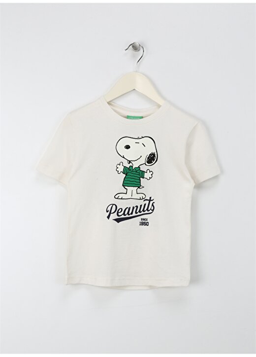 Benetton Krem Erkek Çocuk T-Shirt 3096G10EW 1