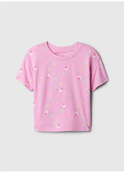 Gap Pembe Kız Çocuk T-Shirt 1