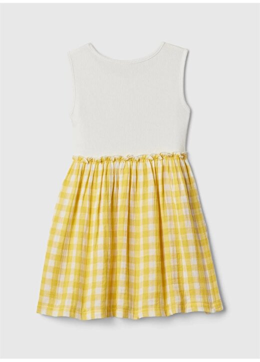 Gap Düz Sarı Kız Çocuk Kısa Elbise 880379 2