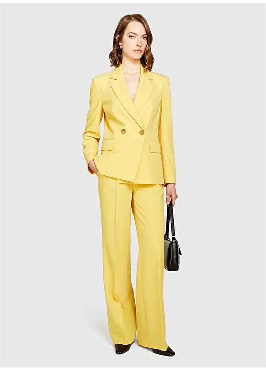 Sisley Slim Fit Sarı Kadın Ceket 2KVXLW01R 3