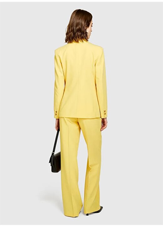 Sisley Slim Fit Sarı Kadın Ceket 2KVXLW01R 4