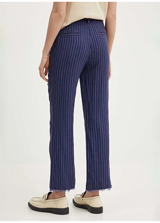 Sisley Yüksek Bel Straight Lacivert Kadın Pantolon 4NTHLF055 3