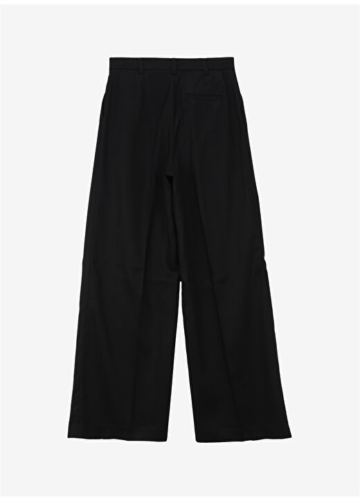 Sisley Yüksek Bel Geniş Fit Siyah Kadın Pantolon 483GLF05A 2