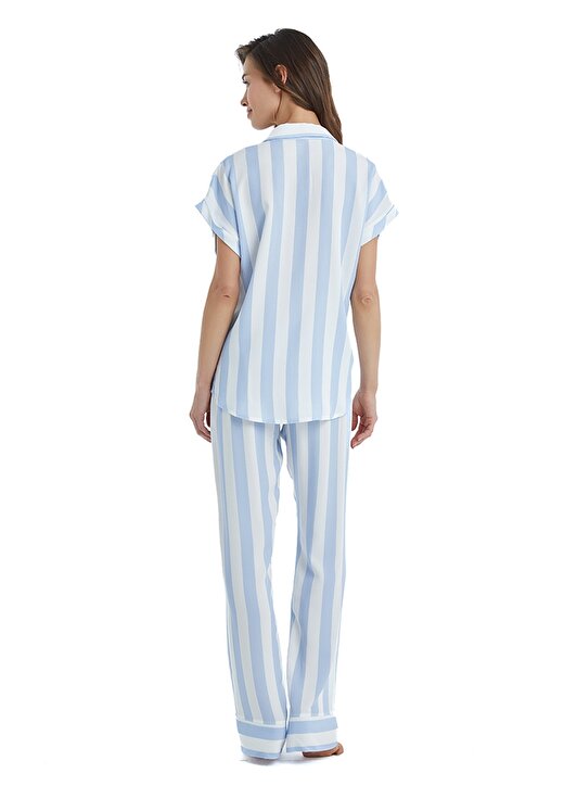 Blackspade Mavi - Beyaz Kadın Pijama Alt 51353 4