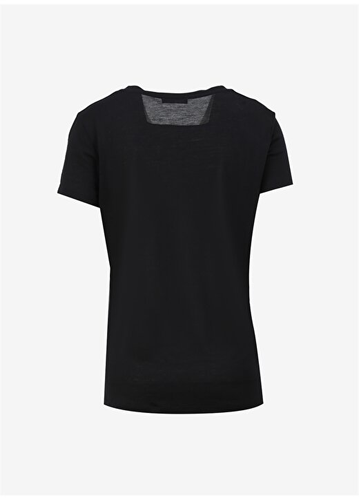 Benetton V Yaka Siyah Kadın T-Shirt 3NLHE4249 2