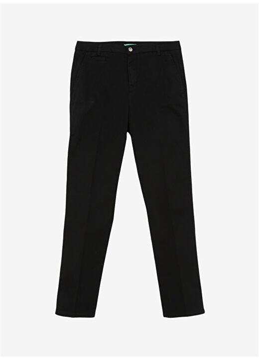 Benetton Yüksek Bel Normal Siyah Kadın Pantolon 4GD7DF061 1
