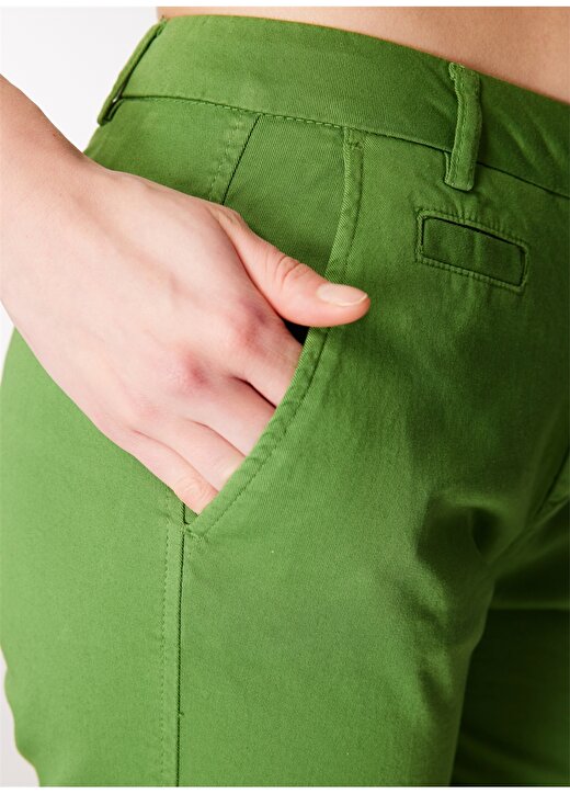 Benetton Yüksek Bel Normal Açık Yeşil Kadın Pantolon 4GD7DF061 4