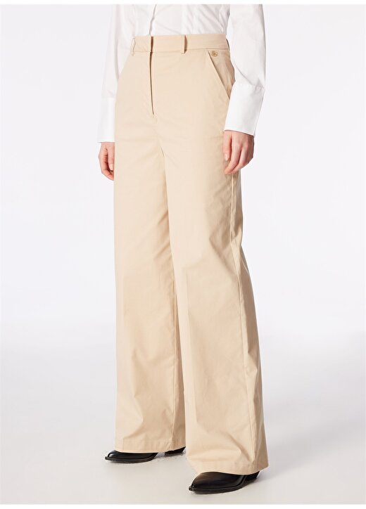 Pierre Cardin Bej Kadın Geniş Paça Loose Fit Pantolon HOLLY 3
