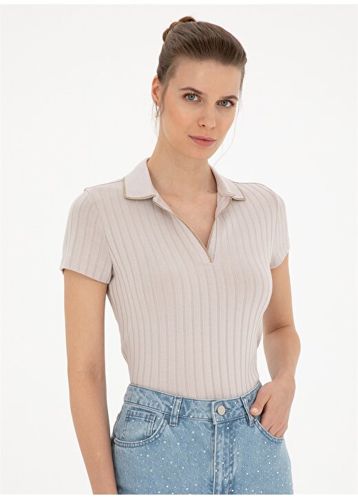 Pierre Cardin Kum Kadın Slim Fit Polo T-Shirt RINO 3
