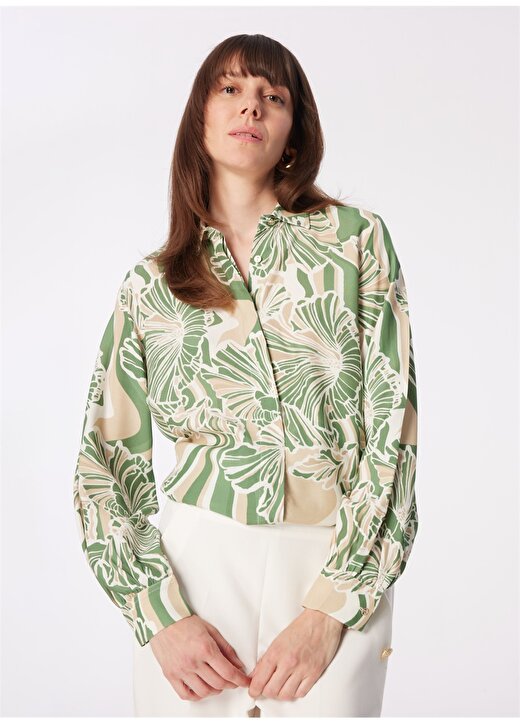 Pierre Cardin Gömlek Yaka Yeşil Kadın Tunik WOLK 3