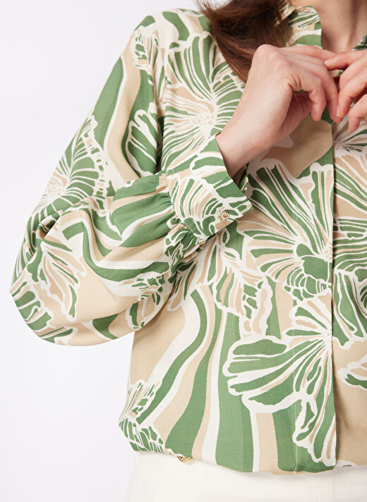 Pierre Cardin Gömlek Yaka Yeşil Kadın Tunik WOLK 4