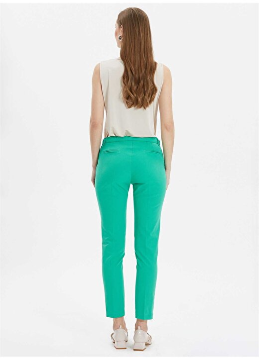 Selen Normal Bel Standart Yeşil Kadın Pantolon 24YSL5140 4