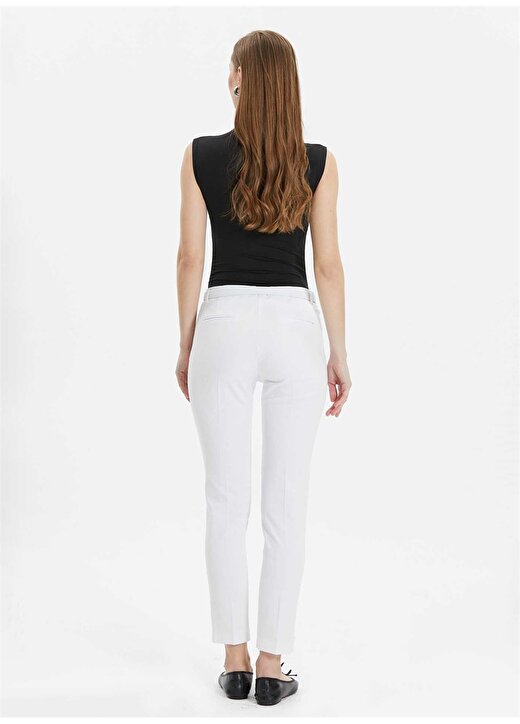 Selen Normal Bel Standart Beyaz Kadın Pantolon 24YSL5140 4