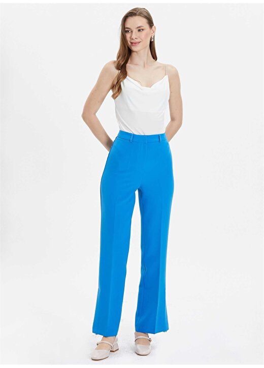 Selen Normal Bel Standart Mavi Kadın Pantolon 24YSL5141 2