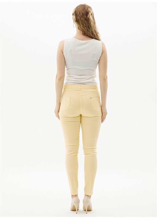 Selen Normal Bel Standart Sarı Kadın Pantolon 24YSL5187 4