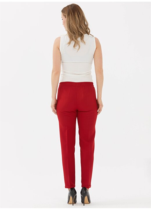 Selen Normal Bel Standart Kırmızı Kadın Pantolon 24YSL5190 3