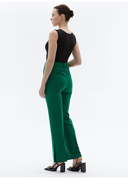 Selen Normal Bel Standart Yeşil Kadın Pantolon 24YSL5178 3