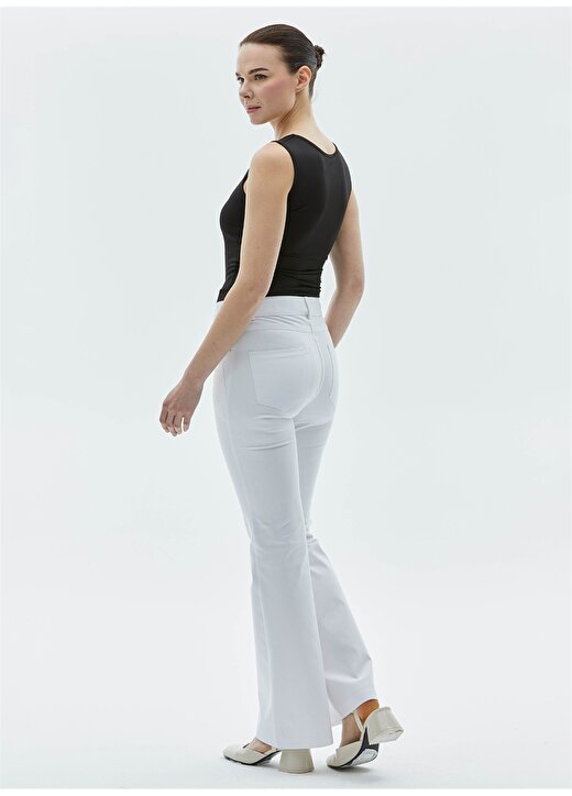 Selen Normal Bel Standart Beyaz Kadın Pantolon 24YSL5181 4