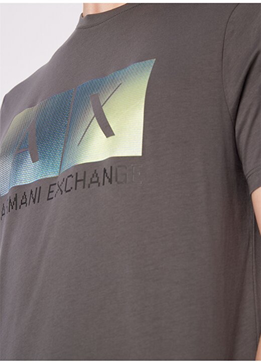 Armani Exchange Bisiklet Yaka Baskılı Haki Erkek T-Shirt 3DZTJB ZJBYZ 1839 4