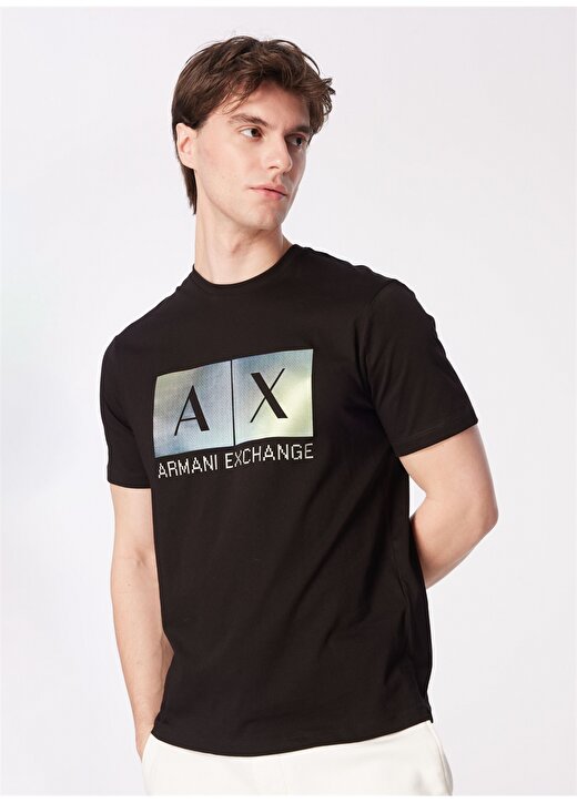 Armani Exchange Bisiklet Yaka Baskılı Siyah Erkek T-Shirt 3DZTJB ZJBYZ 1200 2