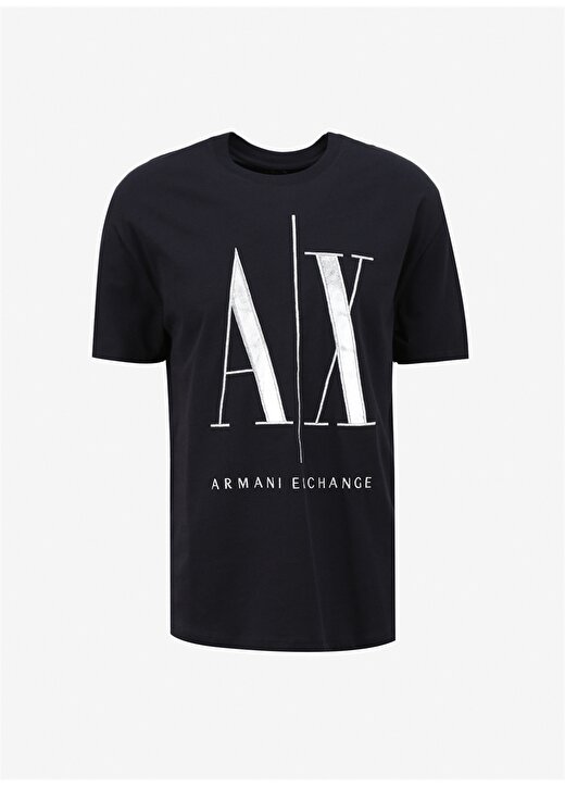 Armani Exchange Bisiklet Yaka Baskılı Lacivert Erkek T-Shirt 8NZTPQ ZJH4Z 1510 1