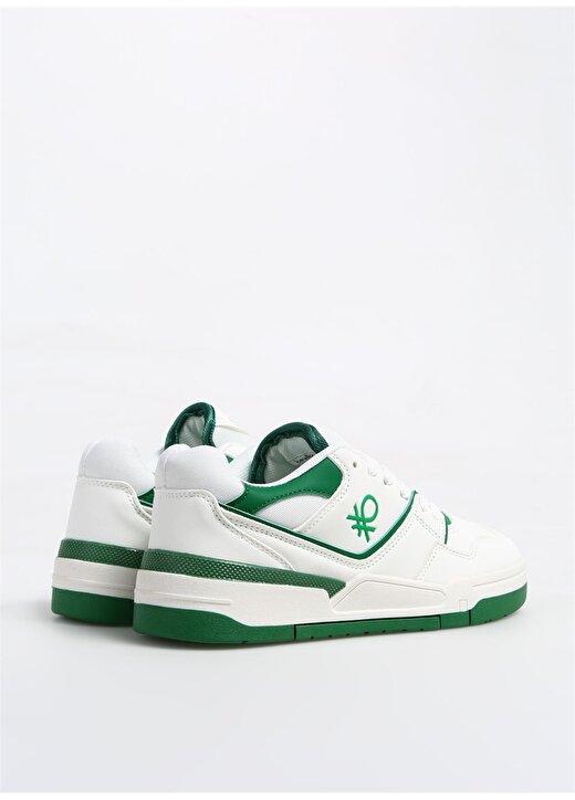 Benetton Beyaz - Yeşil Kadın Sneaker BNI-10081 3