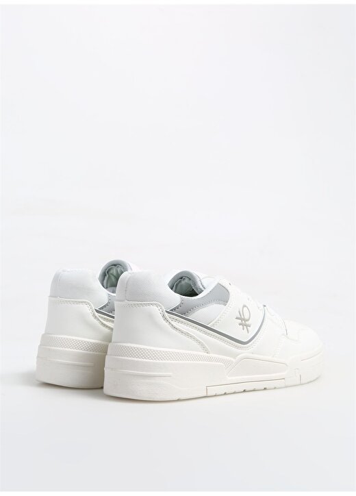 Benetton Beyaz - Gri Kadın Sneaker BNI-10081 3