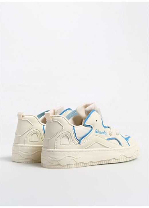 Benetton Beyaz - Mavi Kadın Sneaker BNI-10100 3