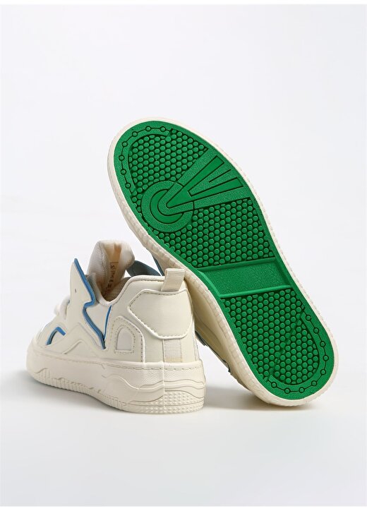 Benetton Beyaz - Mavi Kadın Sneaker BNI-10100 4