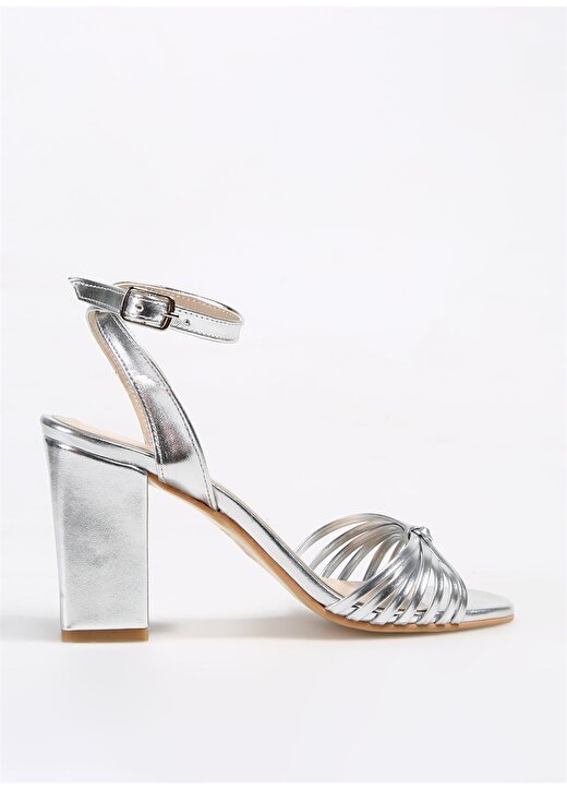 Pierre Cardin Gümüş Kadın Topuklu Sandalet PC-53057 1