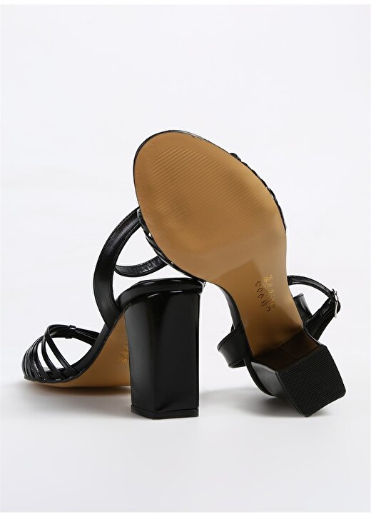 Pierre Cardin Siyah Kadın Topuklu Sandalet PC-53057 4