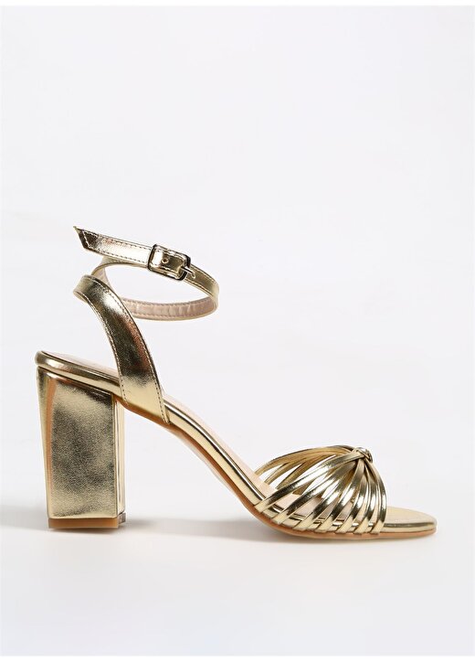 Pierre Cardin Altın Kadın Topuklu Sandalet PC-53057 1